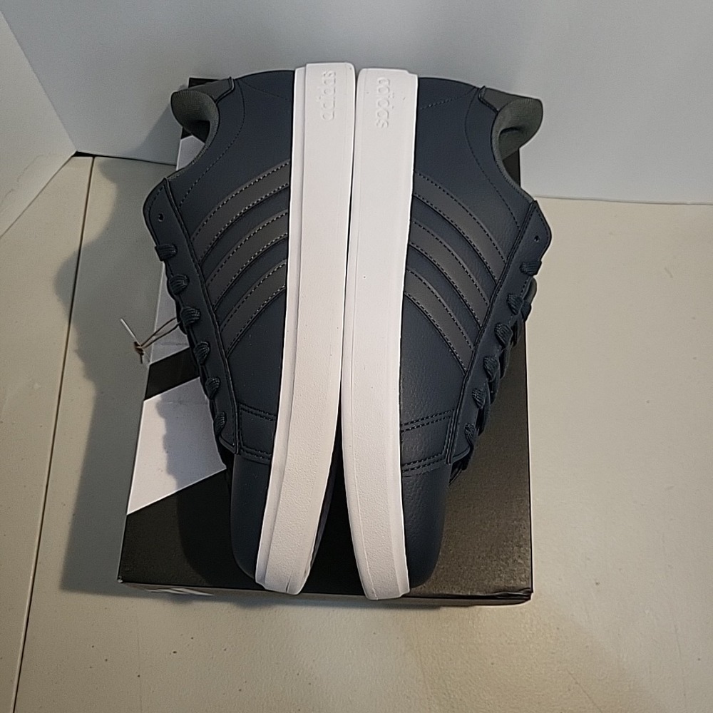 adidas Men's Navy and White Athletic Sneakers - Picture 8 of 10